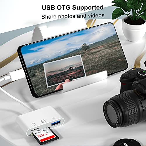 Mepsies SD Card Reader, USB C Micro SD Card Reader, Memory Card Reader, Type C SD/TF Card Reader, Compatible with MacBook, Laptops, Galaxy Phones and More (White) - Image 5