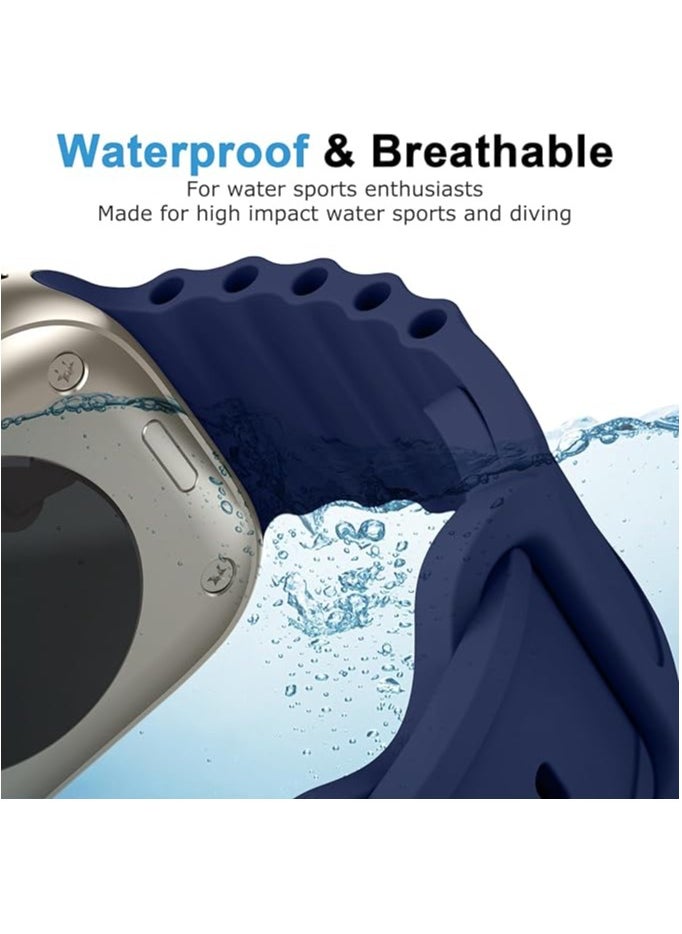 FARROBIZZ - Liquid Silicone Bands for Apple Watch Band 49mm 45mm 44mm 42mm 41mm 40mm 38mm,Soft Waterproof Strap for iWatch Series Ultra/8/7/6/5/4/3/2/1/SE Women Men - Image 1