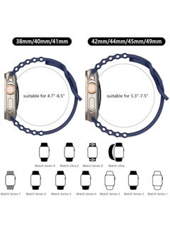FARROBIZZ Liquid Silicone Bands for Apple Watch Band 49mm 45mm 44mm 42mm 41mm 40mm 38mm,Soft Waterproof Strap for iWatch Series Ultra/8/7/6/5/4/3/2/1/SE Women Men  - Image 5