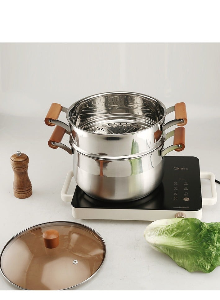 10-piece stainless steel cookware set - frying pan, non-stick frying pan for home and restaurant, suitable for all stoves, versatile kitchen essentials, dishwasher safe. Gift/home/hotel/restaurant  - Image 5