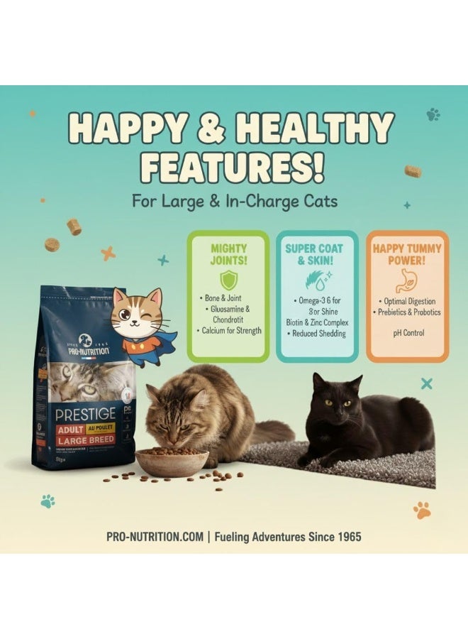 Pro nutrition Prestige Cat Adult Large Breed With Chicken 2Kg - Image 2
