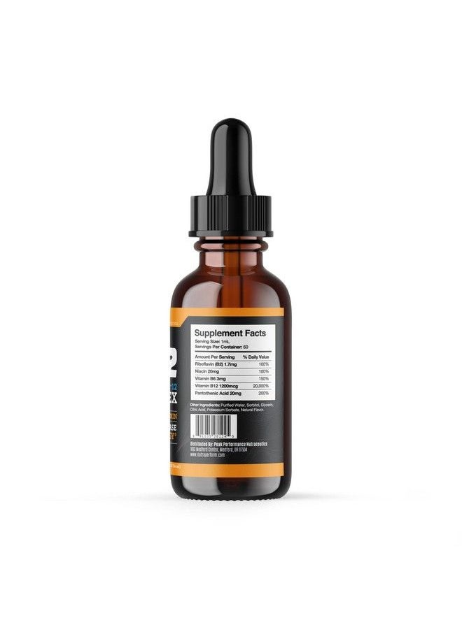 Peak Performance Nutraceutics - Vitamin B12 Sublingual Drops. Methylcobalamin Liquid Dietary Supplement For Consistent And Increased Energy. B12 Vitamins Are Some Of The Best Vitamin Supplements For Delivering B12 1000 Mcg And Up - Image 1