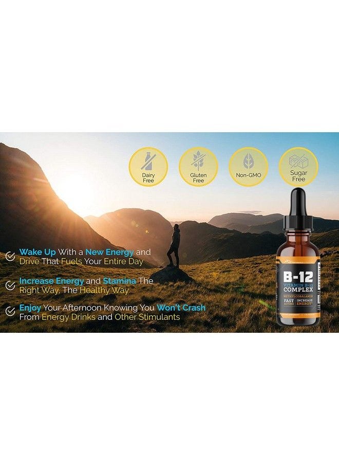 Peak Performance Nutraceutics - Vitamin B12 Sublingual Drops. Methylcobalamin Liquid Dietary Supplement For Consistent And Increased Energy. B12 Vitamins Are Some Of The Best Vitamin Supplements For Delivering B12 1000 Mcg And Up - Image 1