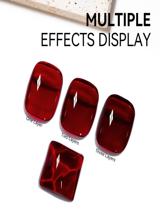 MAYCHAO مناكير جل بورغندي 15 مل من MAYCHAO 1 قطعة من مناكير الجل الأحمر النبيذي، مناكير جل قابل للإزالة بالأشعة فوق البنفسجية LED، فن الأظافر للمبتدئين، صالون تجميل منزلي، 0.5 أونصة - Image 4