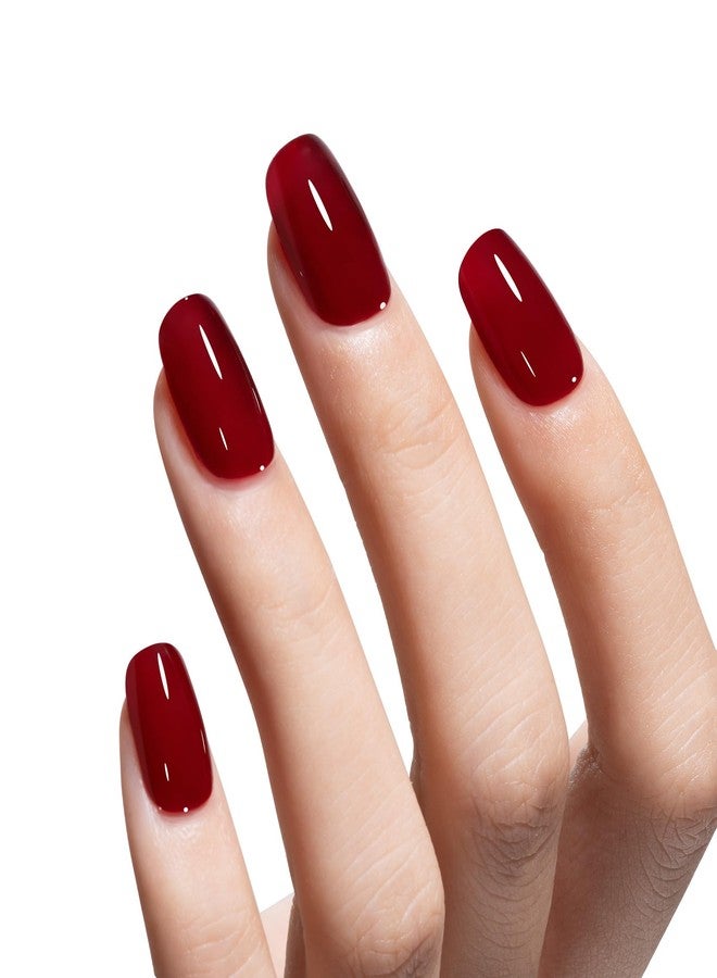MAYCHAO مناكير جل بورغندي 15 مل من MAYCHAO 1 قطعة من مناكير الجل الأحمر النبيذي، مناكير جل قابل للإزالة بالأشعة فوق البنفسجية LED، فن الأظافر للمبتدئين، صالون تجميل منزلي، 0.5 أونصة - Image 3