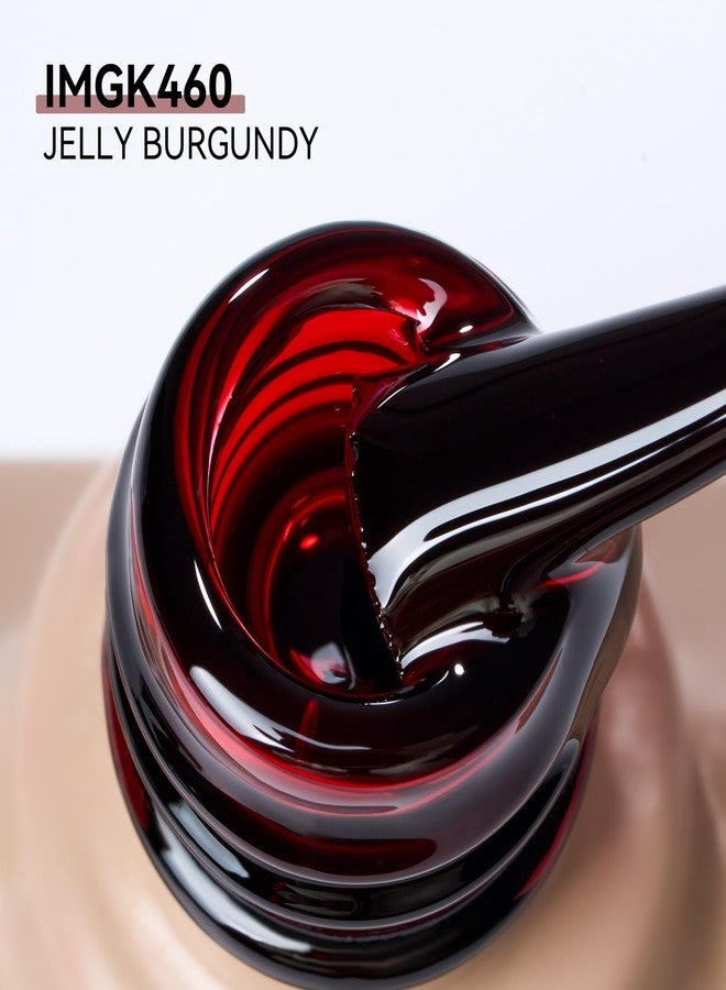 MAYCHAO مناكير جل بورغندي 15 مل من MAYCHAO 1 قطعة من مناكير الجل الأحمر النبيذي، مناكير جل قابل للإزالة بالأشعة فوق البنفسجية LED، فن الأظافر للمبتدئين، صالون تجميل منزلي، 0.5 أونصة - Image 2