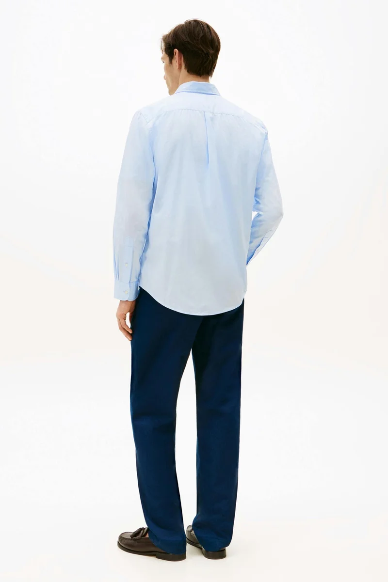 Tommy Hilfiger Sweet Blue TH Flex Regular Fit Poplin Shirt for Men | Best Price UAE