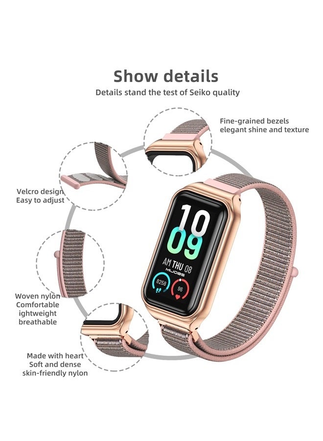 MIJOBS Strap for Amazfit Band 7 Nylon Replacement Strap Watch Wrist Band Smart Bracelet Accessories for Amazfit 7 Fit Band