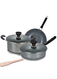 Sharpdo 3 Pieces Non-Stick Cooking Pan Frying Pan Gift Pot Set  - Image 1