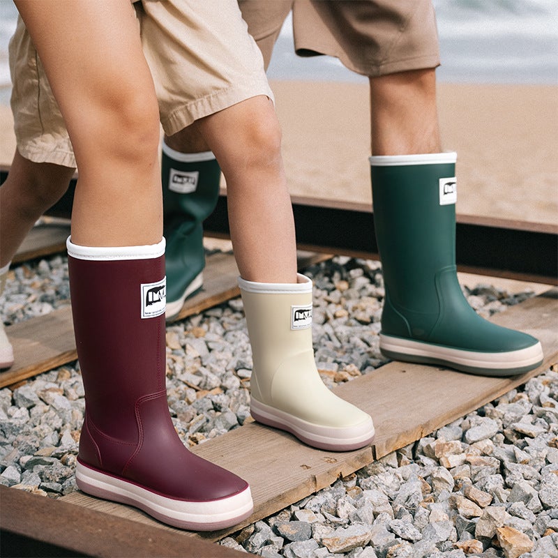 Selling Japanese Parent-Child Rain Shoes Women'S Waterproof Non-Slip Water Shoes Men'S Rain Shoes Children'S Rubber Shoes Hiking Water Boots Camping - Image 3