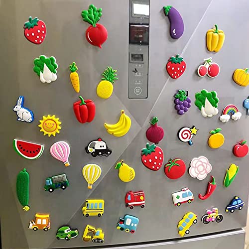 KUHPLOVE Fruit Fridge Magnets Vegetable Refrigerator Magnets Fruit Whiteboard Magnetic Stickers for Home Decoration 24 Pieces (Fruit and Vegetable) - Image 5