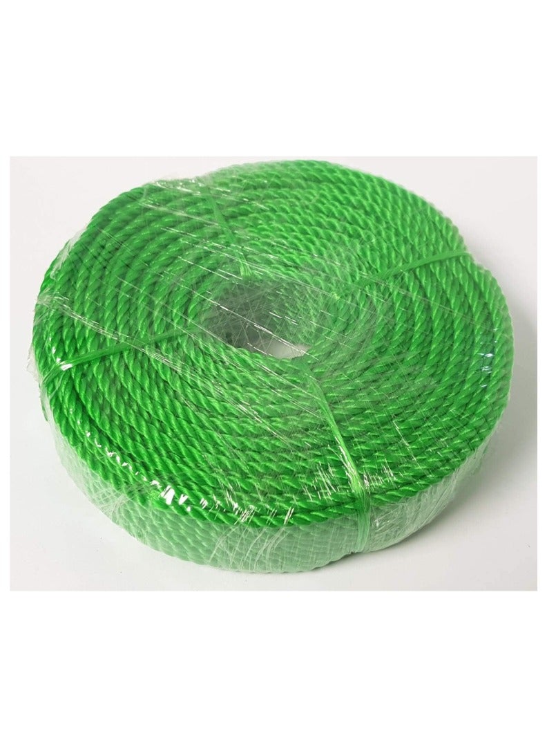 KNP Green All Purpose Nylon Rope 6mm Green All Purpose Nylon Rope in 6mm size is a versatile option suitable for various uses. It's typically durable, weather-resistant, and easy to handle. - Image 2