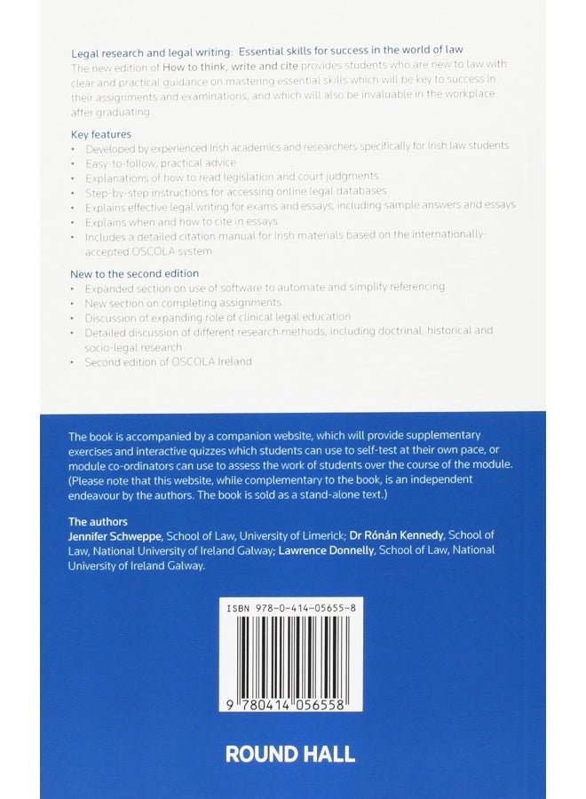 How to Think, Write and Cite: Key Skills for Irish Law Students - Image 1