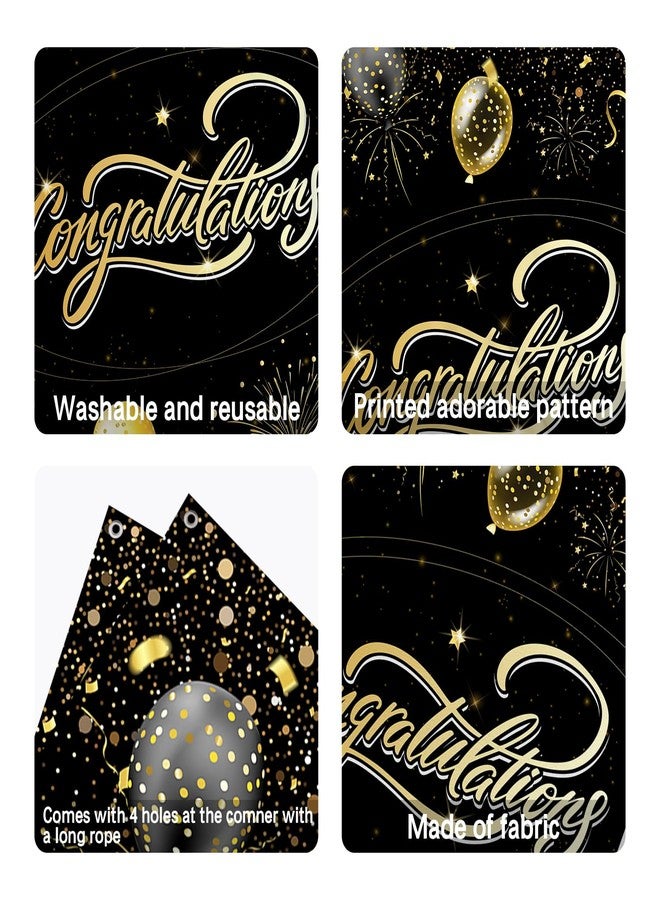 INNORU Congratulations Door Banner Decoration, Engagement Wedding Party Door Cover Decor, Anniversary Porch Sign, Birthday Retirement Party Photo Booth Backdrop Background Supplies - Image 3