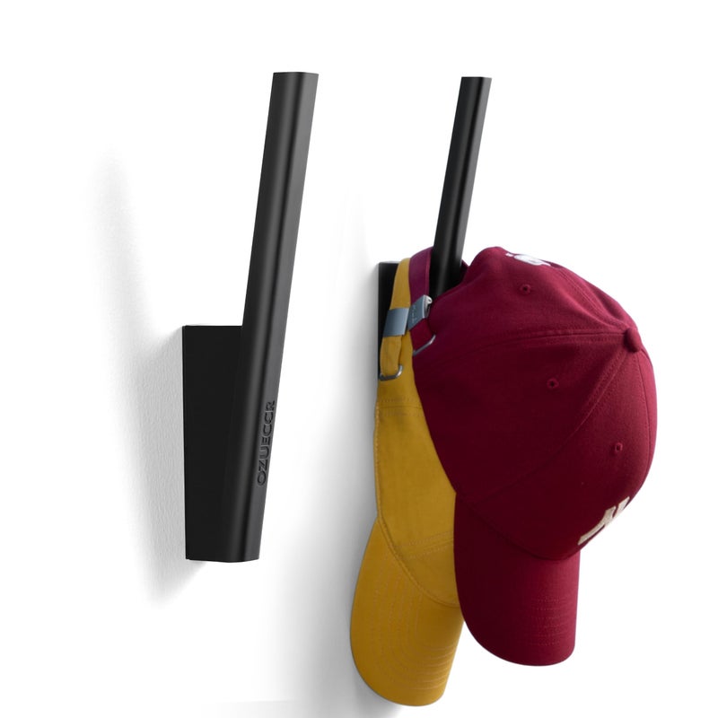 Ozueccr Hat Rack for Baseball Caps Wall Mounted Vertical Hat Holder MultiPurpose Wall Hook Closet Cap Organizer Sturdy Compact Easy to Install