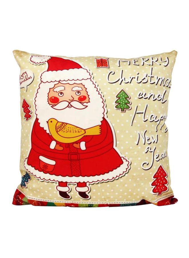NIBEMINENT Printed Santa Claus Cushion Cover Red 45x45cm