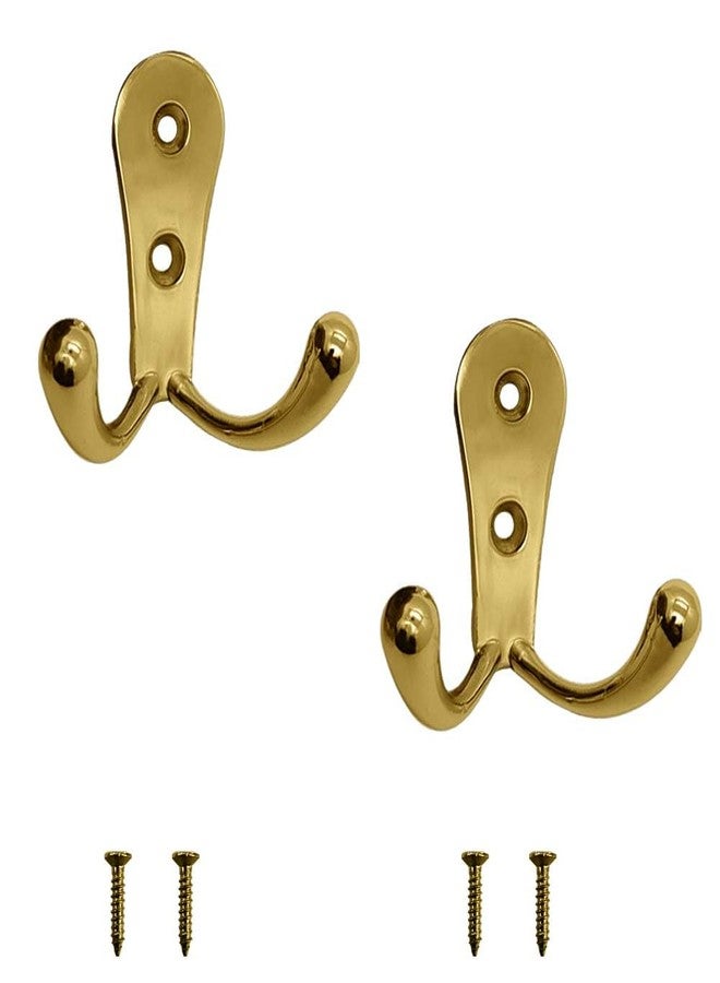 VOLO Two pin Clothes Hanger Hook Premium and Stylish Door Hangers for Clothes, Door Cloth Hanger, Cloth Hooks/Hanger, Hooks Rail for Hanging Keys,Clothes,Towel (Antique Brass Finish, 2) - Image 1