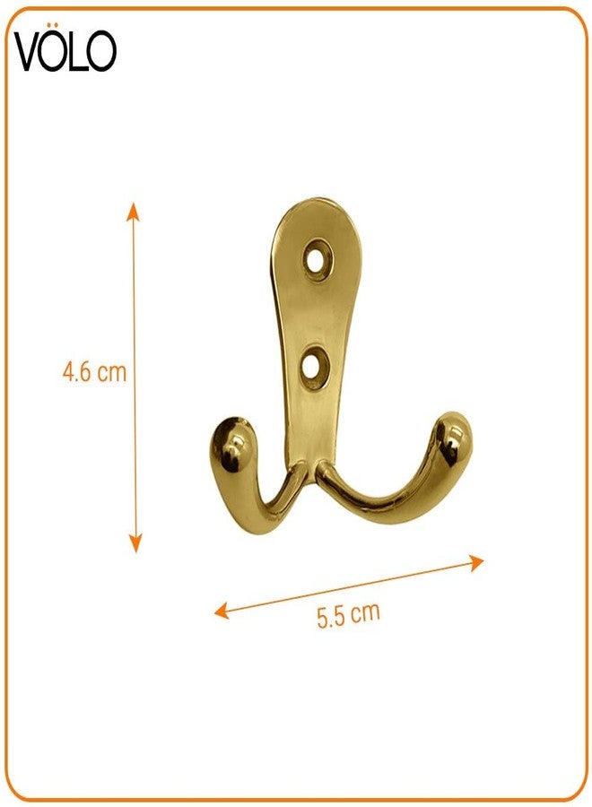 VOLO Two pin Clothes Hanger Hook Premium and Stylish Door Hangers for Clothes, Door Cloth Hanger, Cloth Hooks/Hanger, Hooks Rail for Hanging Keys,Clothes,Towel (Antique Brass Finish, 2) - Image 2