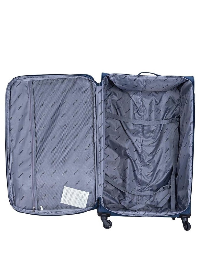 VIPTOUR - Set of 4 Light Weight Polyester Jacqard Trolley Luggage With Number Lock 20,24,28,32 Inches - Image 1