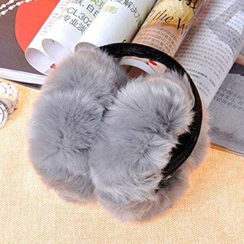 ICW Faux Fur Winter Outdoor Accessory Foldable Ear Muffs/Warmer for Girls & Women for protection from Cold, Ideal Head/Hair Accessory during winters (GREY) - Image 3