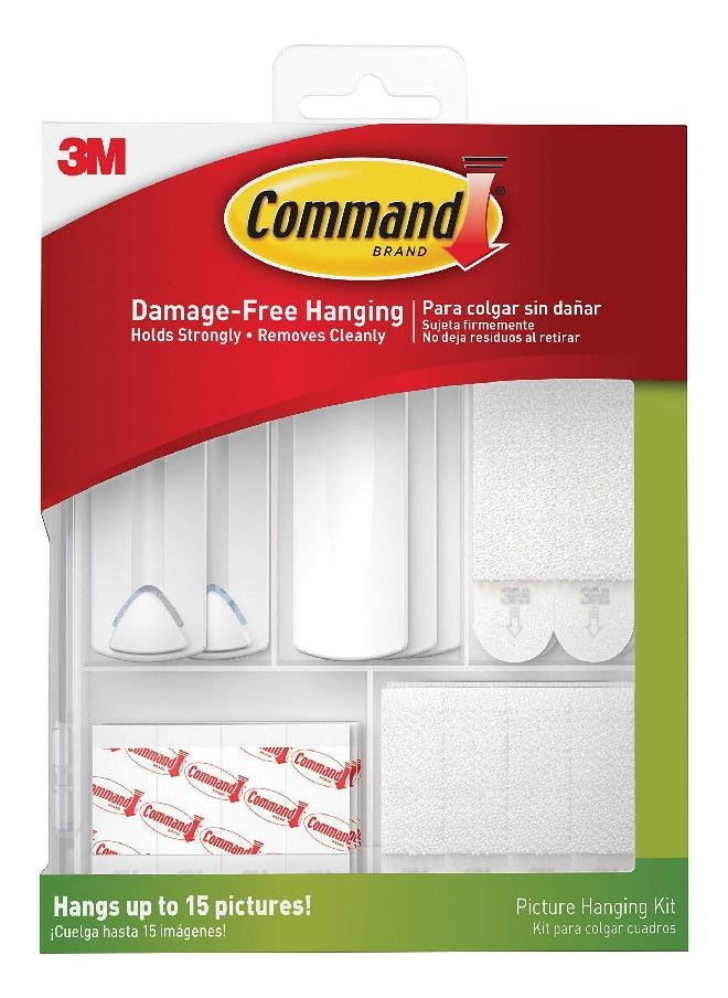 Command Command Picture Hanging Kit, Various Sized Picture Hanging Hooks and Strips to Hang Up to 15 Pictures, Indoor Use, Decorate Damage-Free  - Image 1