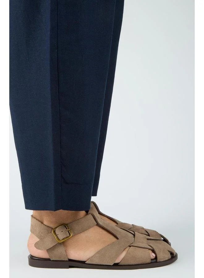 Manijero  Lolie Women's Genuine Leather Caged Beige Sandal. for Women | Best Price UAE