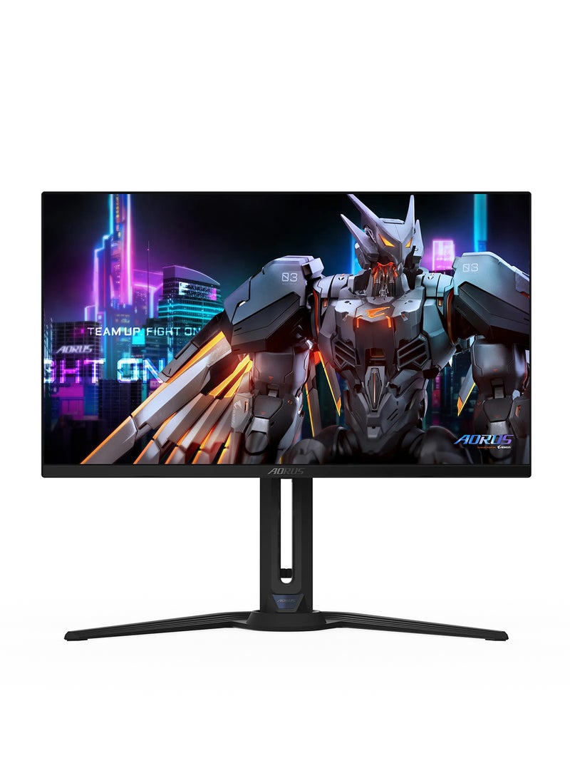 GIGABYTE AORUS FO27Q2 27" QD-OLED Gaming Monitor, QHD 2560x1440 Resolution, 240Hz Refresh Rate, 0.03ms (GtG) Response Time, AMD FreeSync Premium Pro, 1,000,000:1 Contrast Ratio, HDR Support, HDMI 2.1, Black - Image 2