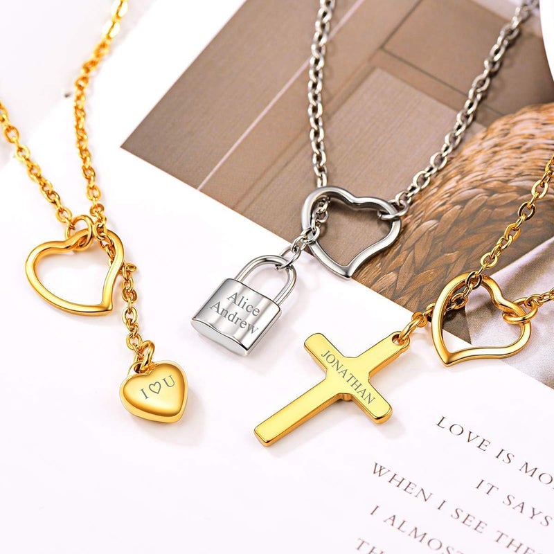 FOCALOOK Lariat Y-Necklaces | Long Necklaces for Women | Long Black Necklaces | Gold Necklaces for Women | Drop Heart Necklaces for Women | Front Adjustable Long Chain Necklace - Image 5