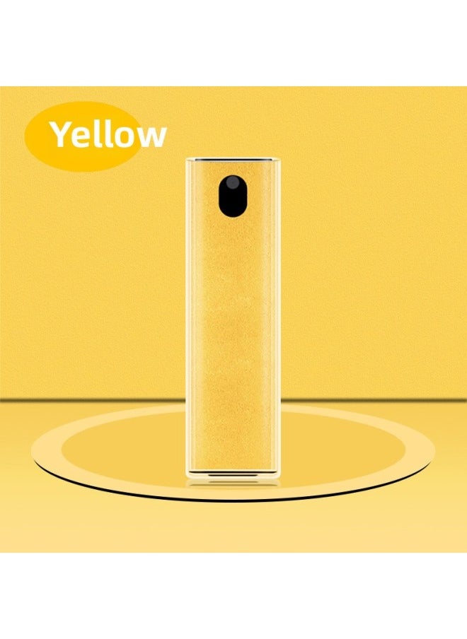 Generic - Mobile Phone Screen Cleaner Laptop Computer Cleaning Spray Wipe Dust Tool Source Digital Computer Cleaning Supplies-Color:[True Super Yellow] Oval Cleaner + PC Shell - Image 1