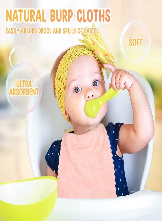 CUTEABLY مناشف تجشؤ للأطفال من كيوتيبلي، 30 × 30 سم، مناشف غسيل من الصوف المرجاني فائق النعومة، عبوة من 8 قطع - Image 4
