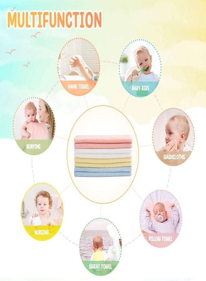 CUTEABLY مناشف تجشؤ للأطفال من كيوتيبلي، 30 × 30 سم، مناشف غسيل من الصوف المرجاني فائق النعومة، عبوة من 8 قطع - Image 3