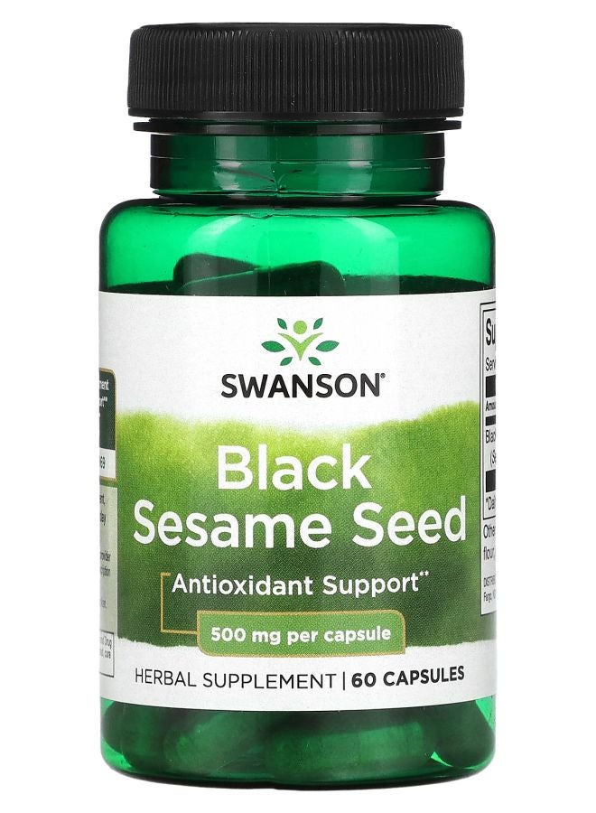SWANSON Black Sesame Seed 500 mg 60 Capsules