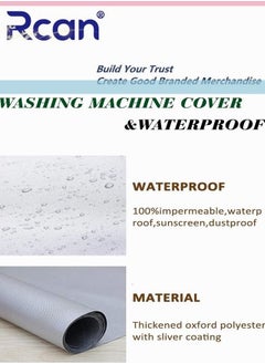 Rcan Silver Coating Oxford Cloth Full-automatic Roller Drum Washing Machine Washer Dryer Cover Waterproof Sun-resistant Dust Cover (L)  - Image 4