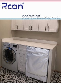 Rcan Silver Coating Oxford Cloth Full-automatic Roller Drum Washing Machine Washer Dryer Cover Waterproof Sun-resistant Dust Cover (L)  - Image 2