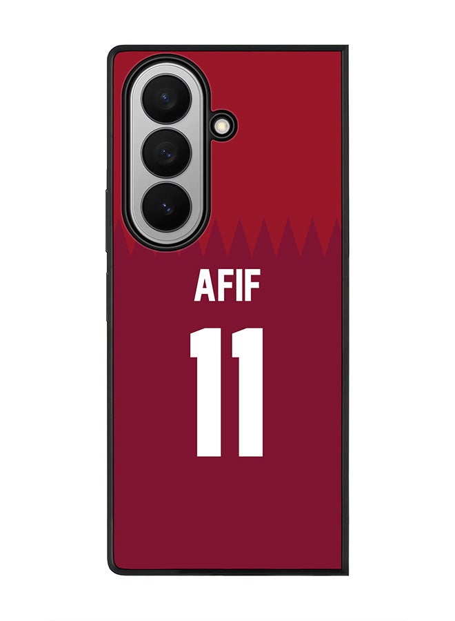 Stylizedd For Samsung Galaxy Z Fold7 Case,Slim fit Camera Protection, Shockproof Thin Phone cover  - Football - Qatar,  Afif