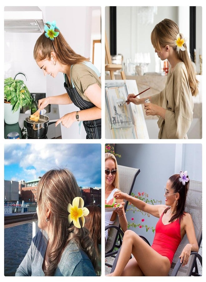 EPARTY مجموعة مشابك شعر على شكل زهور من إي بارتي - 6 قطع من مشابك الشعر الأنيقة على شكل زهور وإكسسوارات للنساء، مشابك شعر زهرية صناعية جمالية للفتيات، على طراز الشاطئ الكوري - Image 4