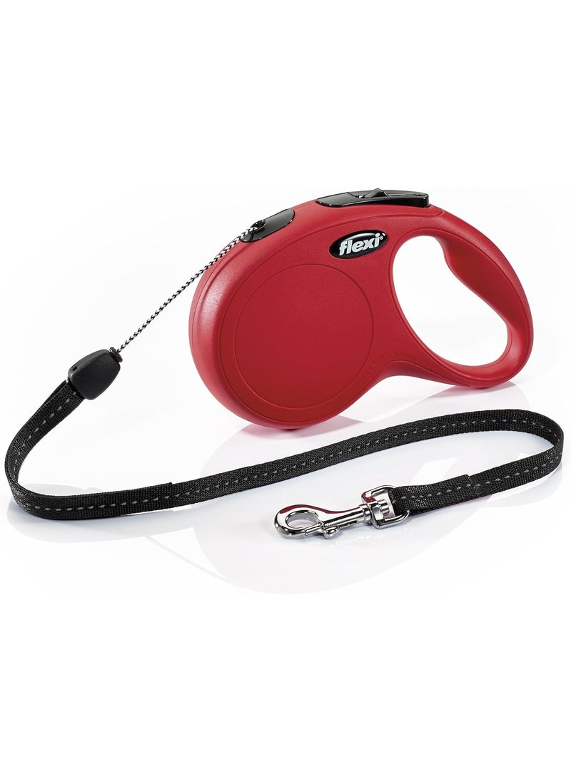 Flexi FLEXI New Classic Cord Retractable Dog Leash for Small Dogs up to 26 lbs  26 ft Red  TangleFree Pet Walking Leash with OneHanded Brake Pause Lock  German Quality Product  - Image 1