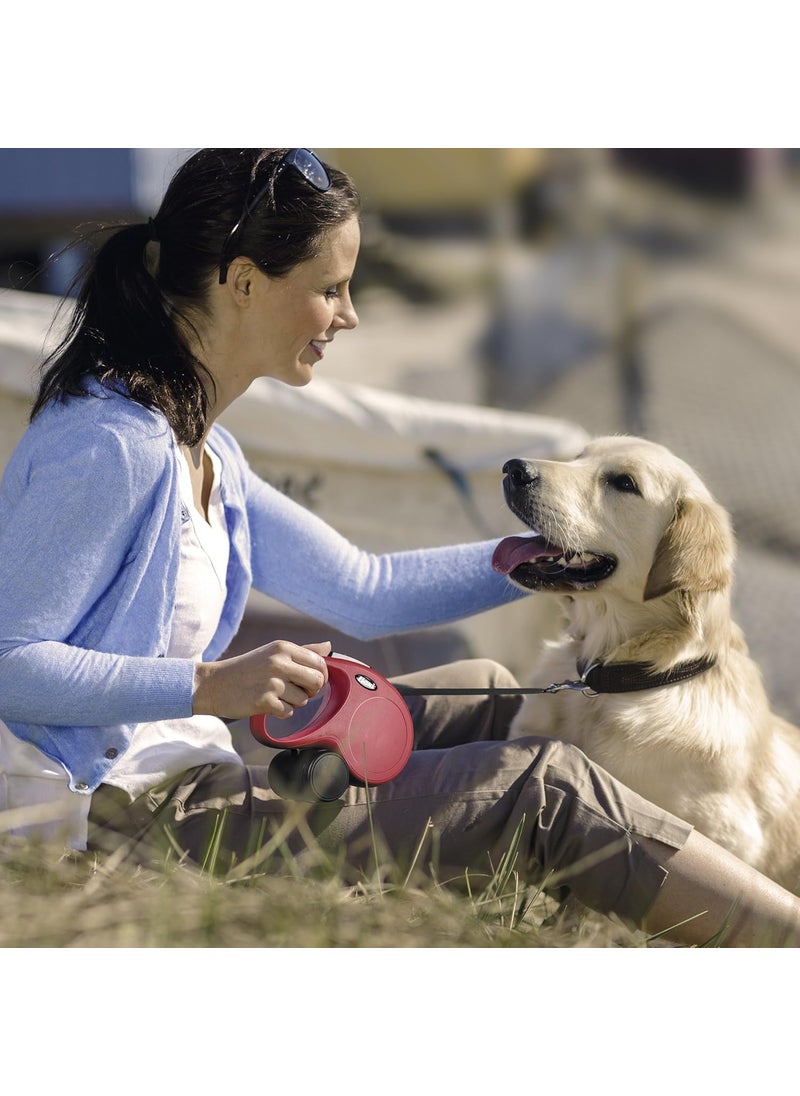 Flexi FLEXI New Classic Cord Retractable Dog Leash for Small Dogs up to 26 lbs  26 ft Red  TangleFree Pet Walking Leash with OneHanded Brake Pause Lock  German Quality Product  - Image 5
