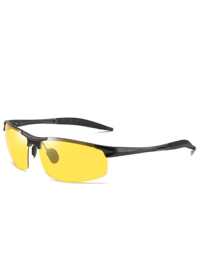 Lovedru Lafudelu Night Vision Polarized Driving Fishing Gl Uv400 Brightening And Sharpening Aluminum-magnesium Gl To Reduce High Beam - Image 5