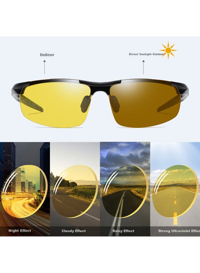 Lovedru Lafudelu Night Vision Polarized Driving Fishing Gl Uv400 Brightening And Sharpening Aluminum-magnesium Gl To Reduce High Beam - Image 4