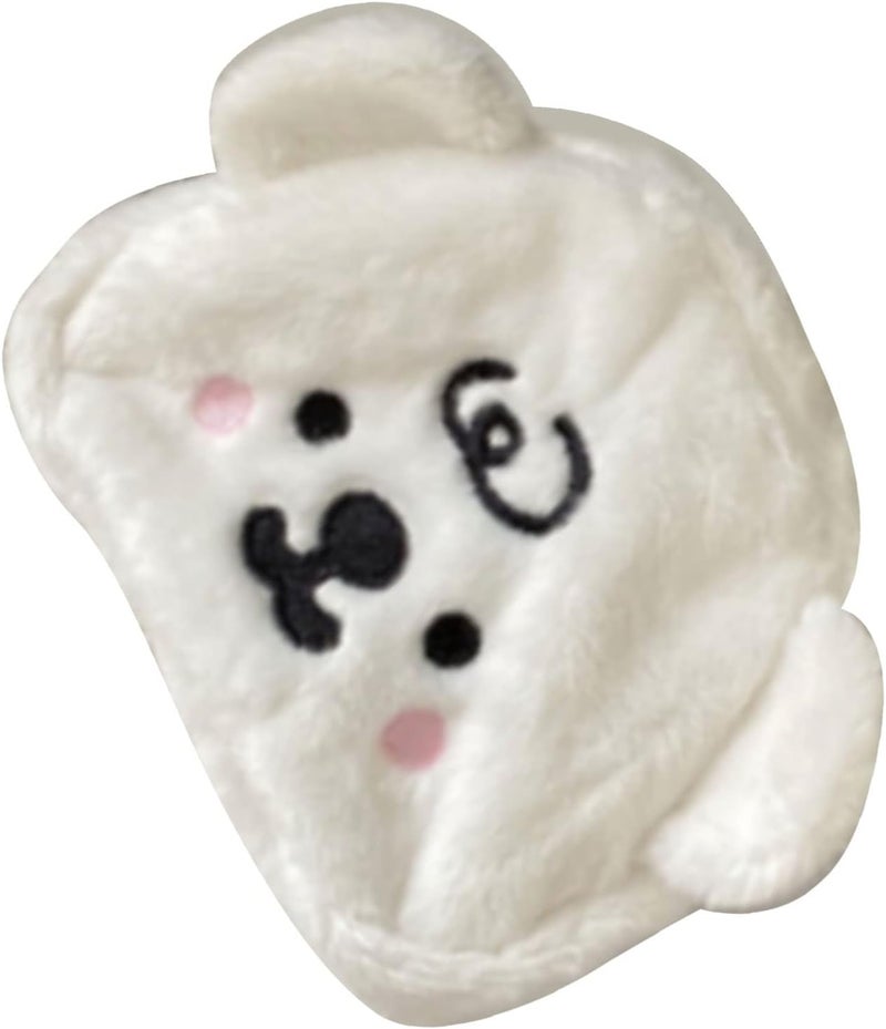 klarako Cartoon Coin Purse, Lightweight Plush Small Pouch Bear Shape Wallet Mini Kawaii Change Purse Card Cases With Keychain Soft For Girl Women Kids Students Shopping School White - Image 4