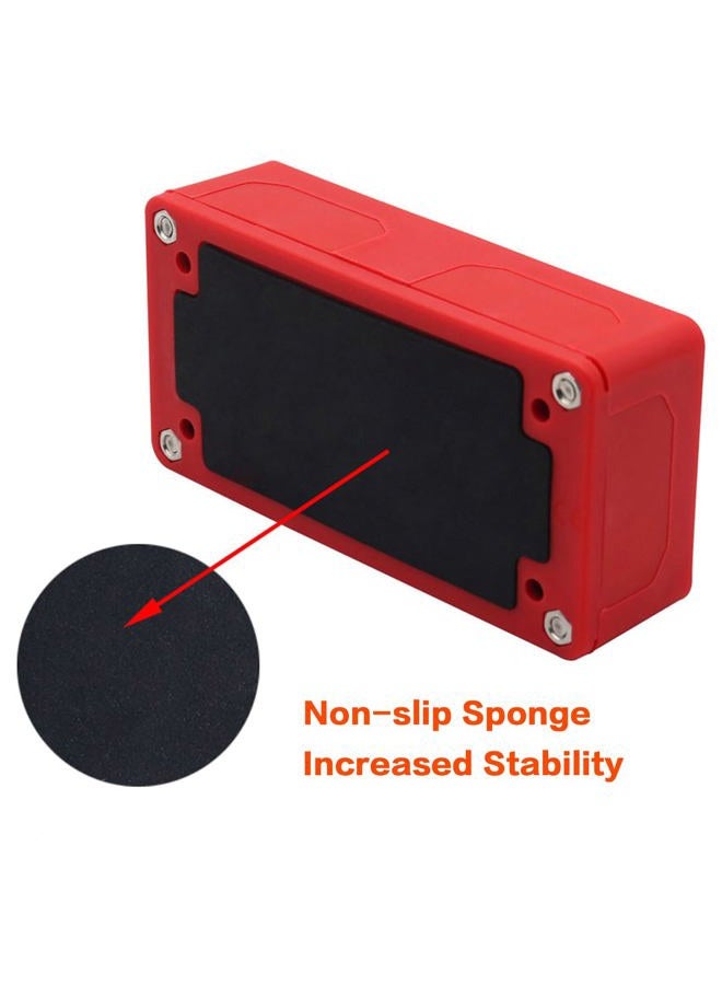 AMOMD 2pcs 300A Bus Bar Box Nickel Plated Brass Power Distribution Block with 4xM8 (5/16 inch) Positive Negative Ground Battery Junction Block Buss Bar with Cover DC12 24 48V（Red & Black） - Image 4