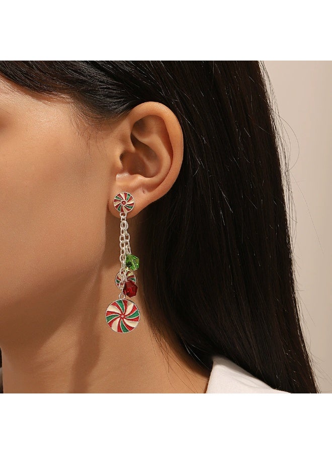 FOLAI Women’s Christmas Candy Cane Earrings – Cute & Creative Holiday Jewelry - Image 2