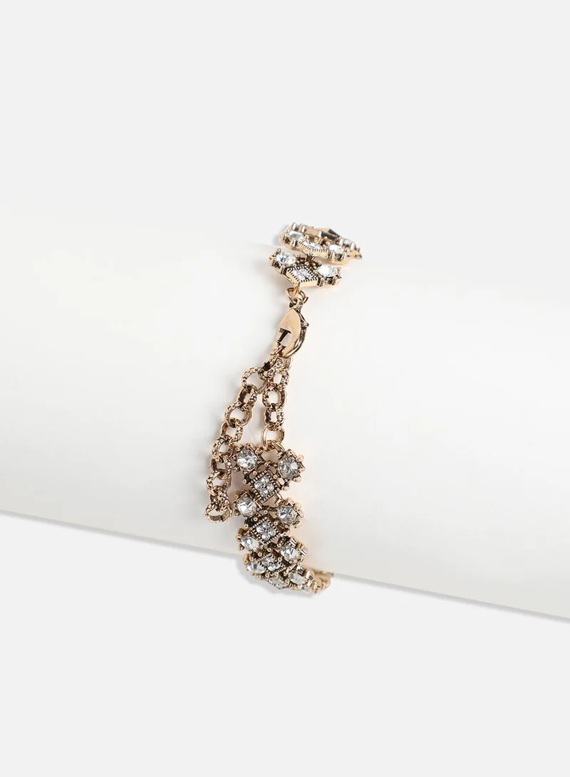 Sohi  Crystal Butterfly Artificial Bracelet Jewellery for Women | Best Price UAE