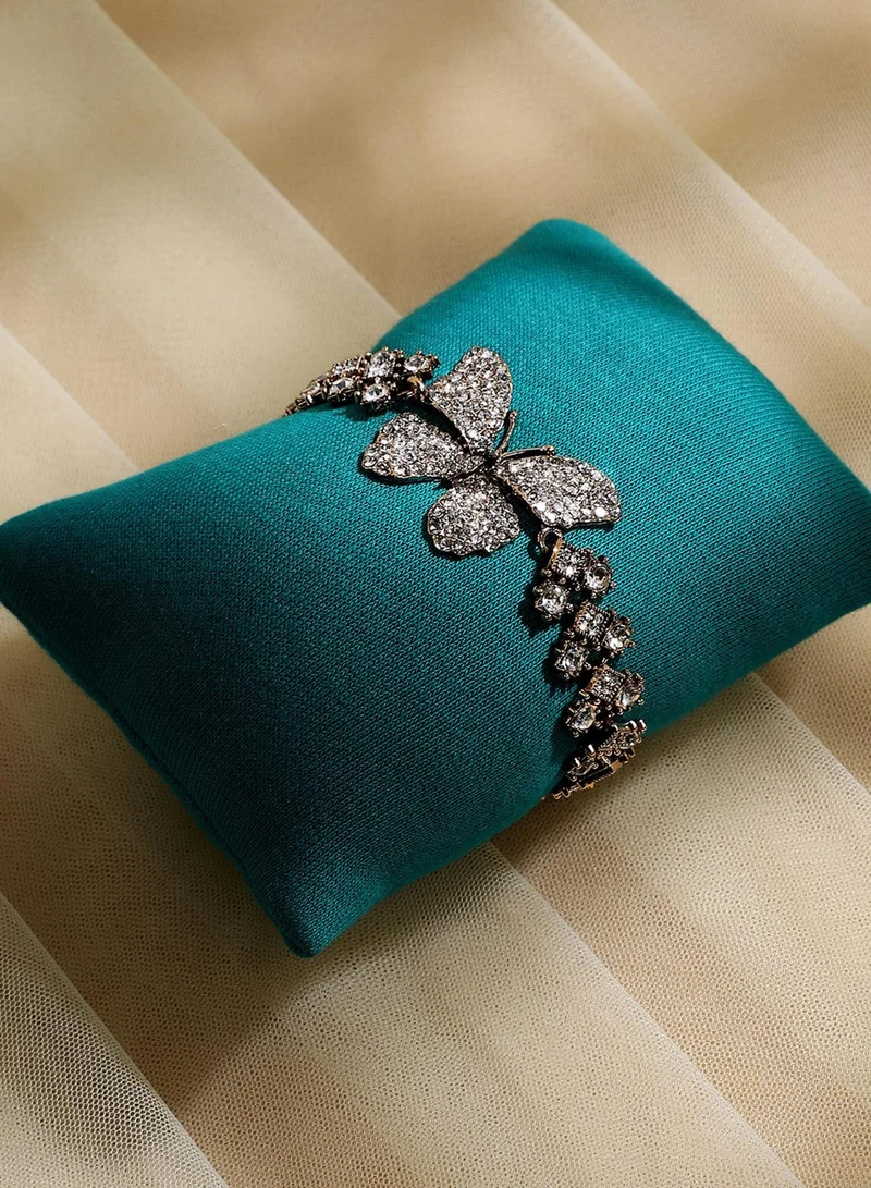Sohi  Crystal Butterfly Artificial Bracelet Jewellery for Women | Best Price UAE