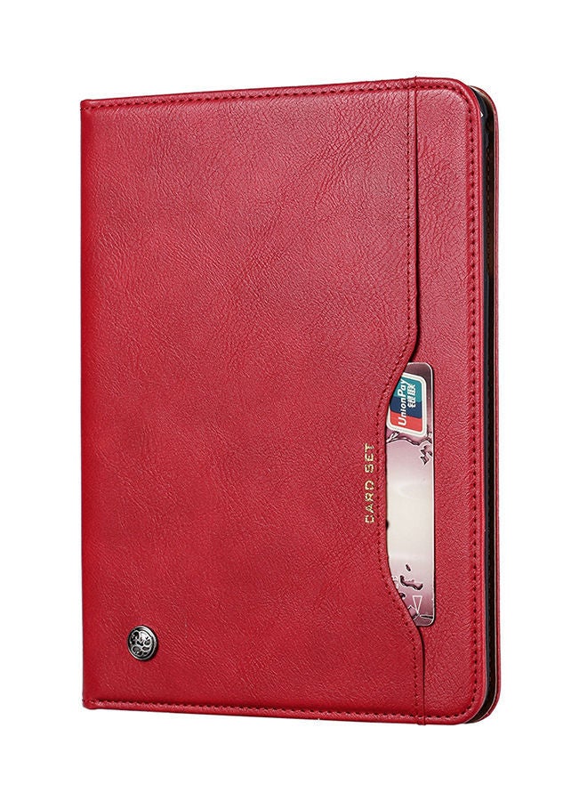NIBEMINENT Knead Skin Texture Horizontal Flip Leather Cover For Apple iPadMini Red  - Image 1
