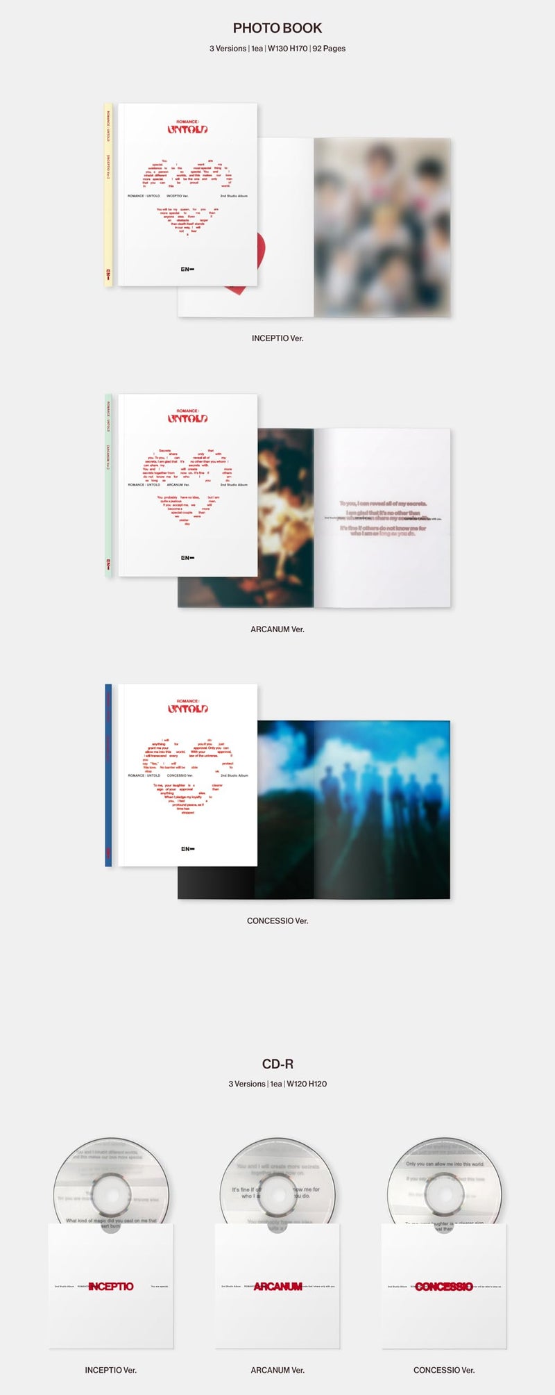 valueflag ENHYPEN ROMANCE : UNTOLD 2nd Full Album (Standard CONCESSIO Ver) - Image 3