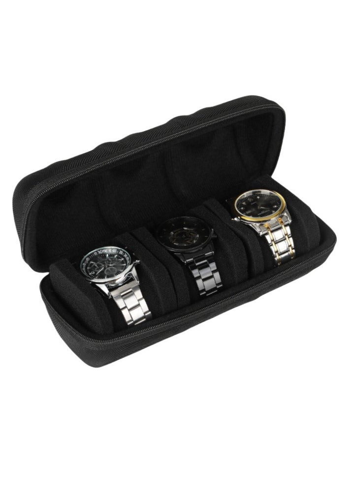 Easy to carry in your case with three zippers, a portable bezel with sponge cushion for all watches and smartwatches