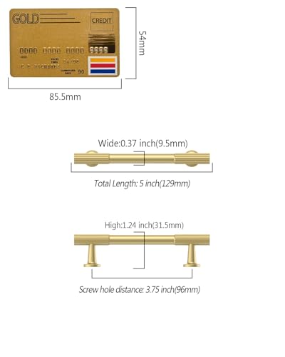 Coinkoly 10 Pack 33496mm Brushed Gold Cabinet Pulls Kitchen Cabinet Handles Gold Drawer Pulls Cupboard Hardware for Cabinets CK0083 - Image 3