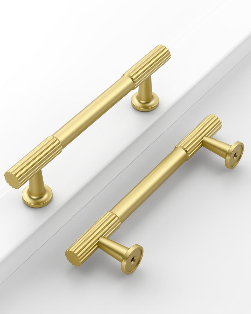 Coinkoly 10 Pack 33496mm Brushed Gold Cabinet Pulls Kitchen Cabinet Handles Gold Drawer Pulls Cupboard Hardware for Cabinets CK0083 - Image 2